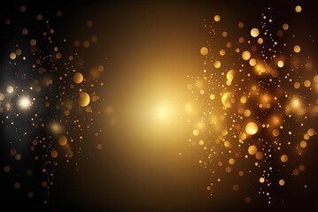 Banner of premium gold luxury bokeh decoration glow glitter light product template backdrop or abstract glossy gradient dazzle beauty wallpaper and premium posh box podium stage Generative AI