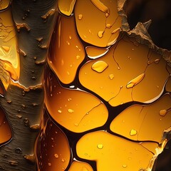 bark oozing amber sap close up of maple pattern even ligh, generative artificial intelligence  - obrazy, fototapety, plakaty