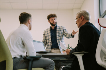 Angry boss warning the employees