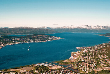 Tromso City - summer view from top of the mountain
