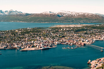 Fototapeta premium View of Tromso bridge - Tromso, Norway, Scandinavia