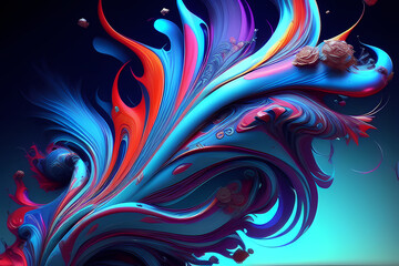abstract fractal background render texture design element for banner, dark background, wallpaper, websites , posters