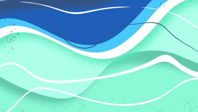  Waves cartoon abstract background animation. Good for intro, titles, opener, etc... Seamless loop. 4K video. Cartoon animation.High resolution video.