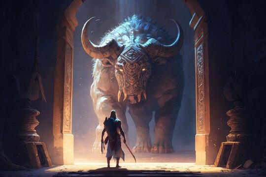 epic and thrilling adventures that take place within the supernatural world, from quests for powerful artifacts to battles against mythical beasts. AI generation.