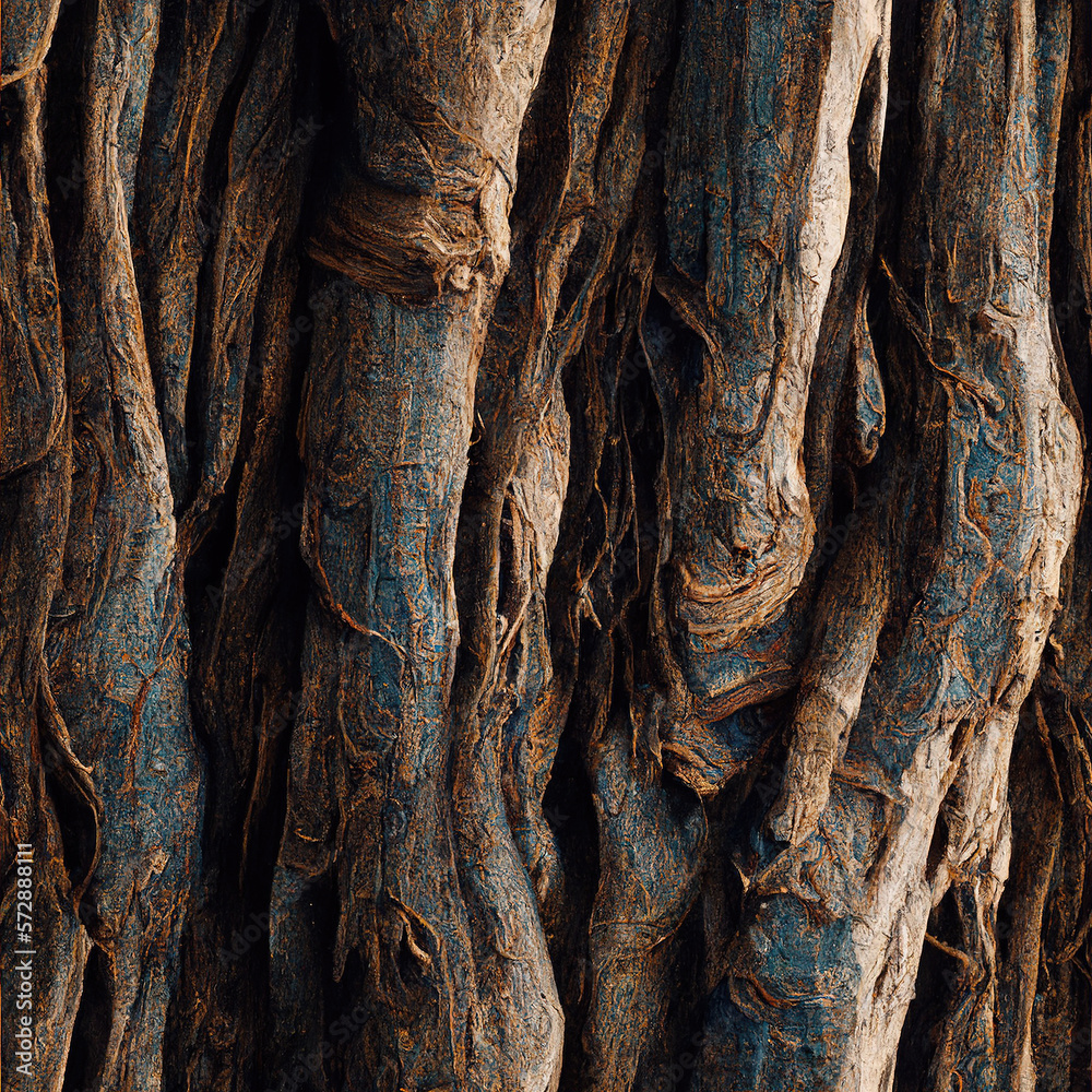 Wall mural bark texture