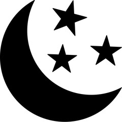 Crescent Vector Icon which can easily modify or edit

