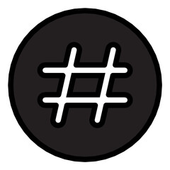 hashtag glyph icon