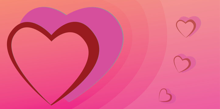 purple pink background with heart frame