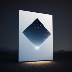 Abstract modern background, crystal clear night and a sky of diamonds, AI generation.