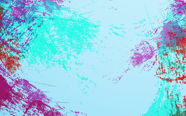 Abstract grunge texture paintbrush wall painting background vector