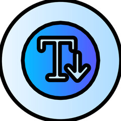 font size gradient icon