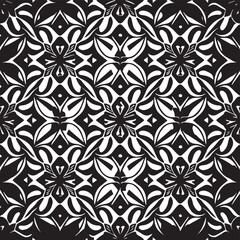 Add a touch of antique elegance to your home with this ornate floral wallpaper, featuring intricate swirls and curves in a classic black and white design. The delicate plant and leaf elements, combine