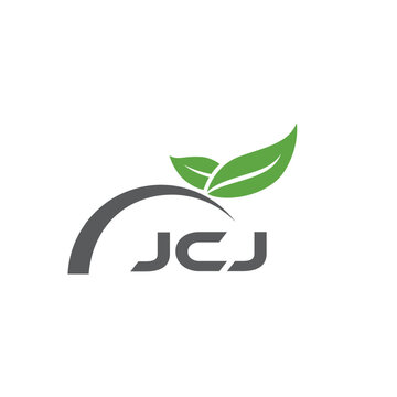 JCJ letter nature logo design on white background. JCJ creative initials letter leaf logo concept. JCJ letter design.