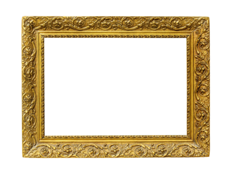 The antique gold frame