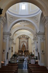 Fototapeta na wymiar Lacco Ameno - Navata centrale della Chiesa di Santa Maria delle Grazie