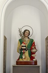 Lacco Ameno - Statua ottocentesca di Santa Lucia nella Chiesa di Santa Maria delle Grazie