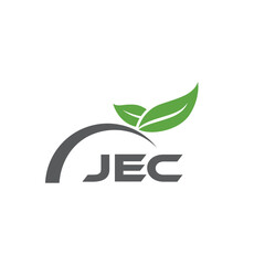 JEC letter nature logo design on white background. JEC creative initials letter leaf logo concept. JEC letter design.