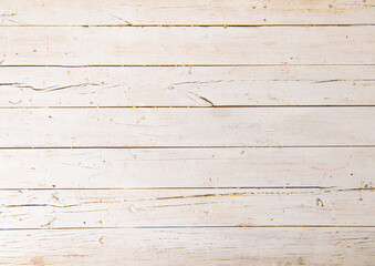 Rustic white wooden table, wood texture with slats