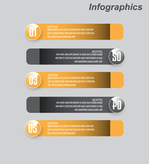 Fototapeta premium Modern design template, infographics with steps and options.