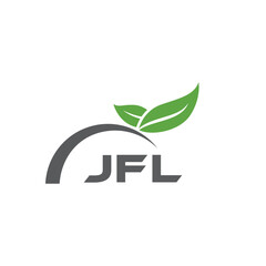 JFL letter nature logo design on white background. JFL creative initials letter leaf logo concept. JFL letter design.
