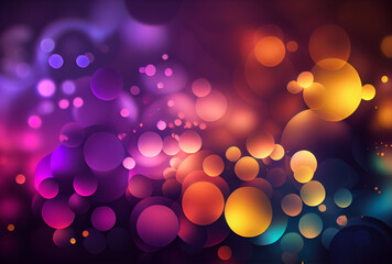Colorful background blur Bokeh circles