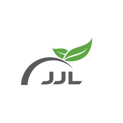 JJL letter nature logo design on white background. JJL creative initials letter leaf logo concept. JJL letter design.