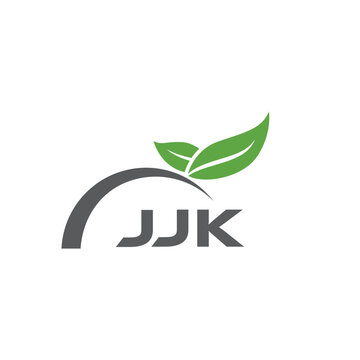 JJK letter nature logo design on white background. JJK creative initials letter leaf logo concept. JJK letter design.