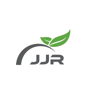 JJR letter nature logo design on white background. JJR creative initials letter leaf logo concept. JJR letter design.