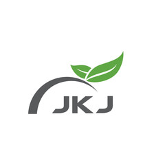 JKJ letter nature logo design on white background. JKJ creative initials letter leaf logo concept. JKJ letter design.