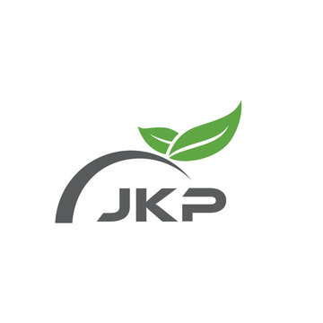 JKP letter nature logo design on white background. JKP creative initials letter leaf logo concept. JKP letter design.