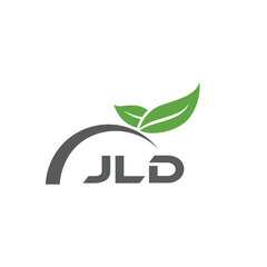 JLD letter nature logo design on white background. JLD creative initials letter leaf logo concept. JLD letter design.