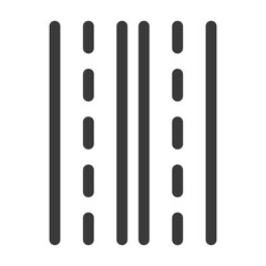 Highway line icon isolated on white background.Vector illustration.