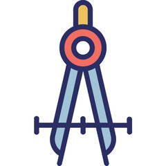 Compass Vector Icon which can easily modify or edit

