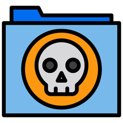 Folder blue outline icon