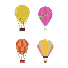 Hot Air Balloon Collection For Templates Design Elements
