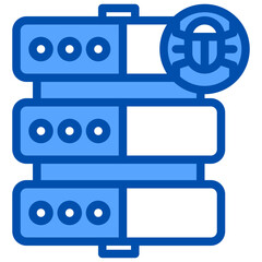 Obraz premium Server blue outline icon