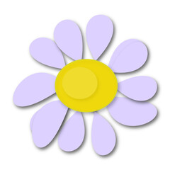 illustrazione con corolla di margherita colorata su sfondo trasparente