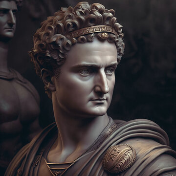 Roman empire. Roman emperor Domitian (81&ndash;96 CE). Created with Generative AI technology.