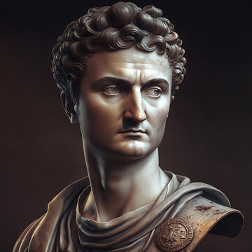 Roman empire. Roman emperor Domitian (81&ndash;96 CE). Created with Generative AI technology.