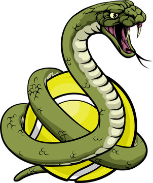 Snake Tennis Ball Animal Sports Team Mascot