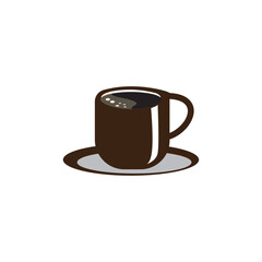 coffee cup icon design abstract color vector illustration