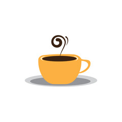 coffee cup icon design abstract color vector illustration