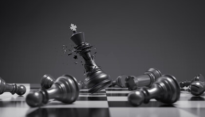 chess competition Concept of Strategy business ideas, chess battle, business strategy concept.3d rendering.