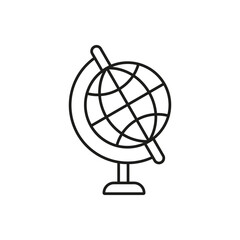 Globe for geography class icon vector