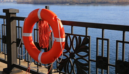 life buoy on the pier
