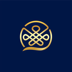 abstract golden nutrition logo for your company