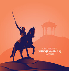 Vector Illustration of  Shivaji Maharaj.