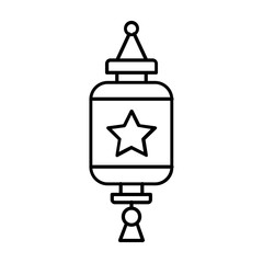 Chinese Lights Vector Icon Fully Editable

