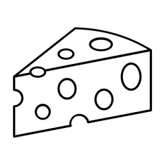 Cheese slice Vector Icon Fully Editable

