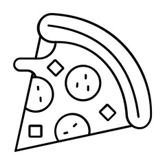Pizza slice Vector Icon Fully Editable

